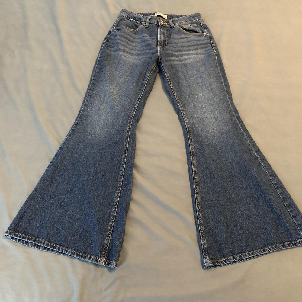 Splash Jeans Womens‎ 28 Blue Medium Wash High Rise Bootcut 100% Cotton Denim